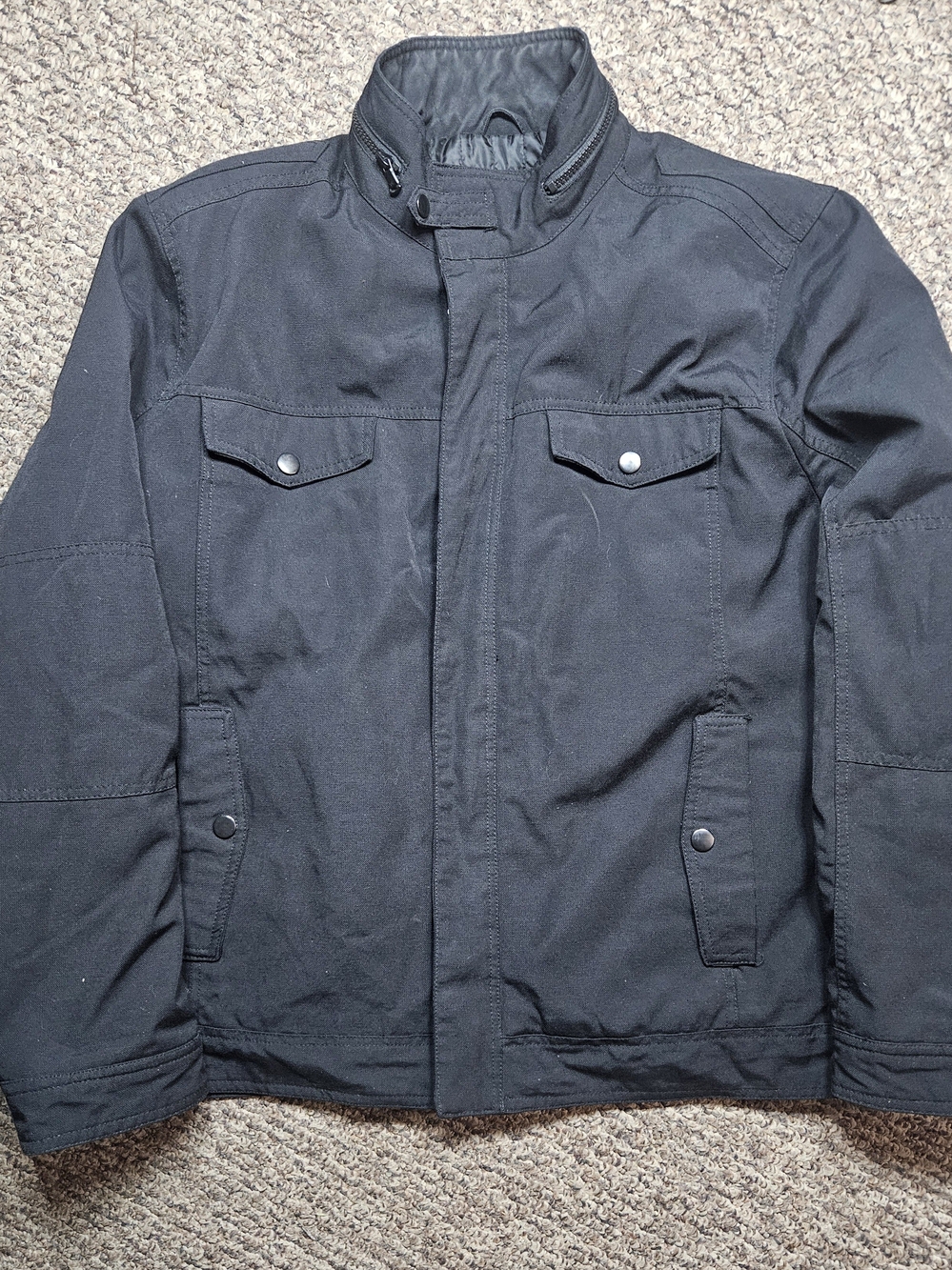 Kenneth Cole New York Black Utility/ Bomber Military Jacket, Men's 2XL